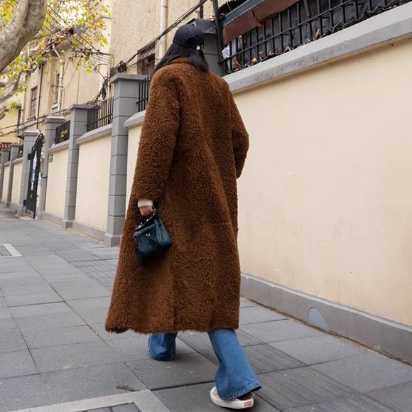AmandaX 100% Turkish Imported 'Icelandic Wrap' Sheepskin Fur Outerwear S - Picture 12 of 16